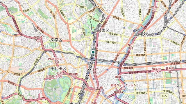 Map showing the location of Akihabara