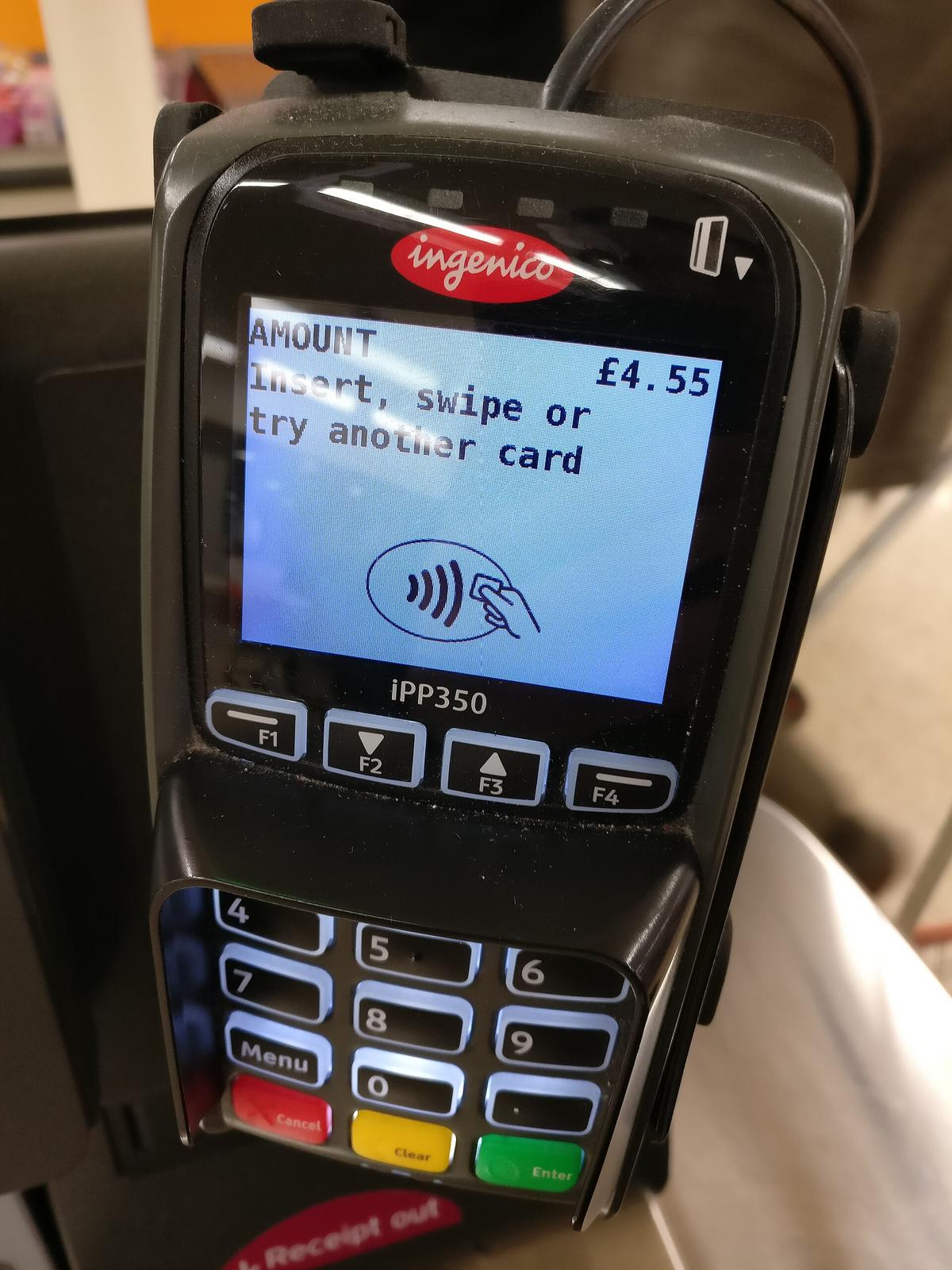 contactless payment terminal